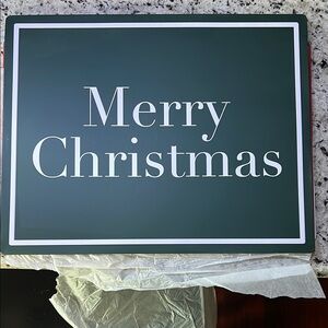 New - Bullseye Playground 3ct Large Metal Sign Merry Christmas